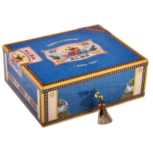 Geschenkset „Flor de Alba“ mit 75 Zigarren, Sycomore Blau – Elie Bleu