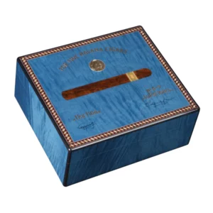 Geschenkbox „Médaille“ mit 50 Zigarren, Sycomore Blau – Elie Bleu