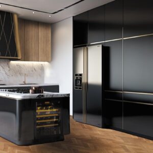 Compact – Kleiner Weinkühlschrank zum Servieren, mit mehreren Temperaturzonen, zum Einbau